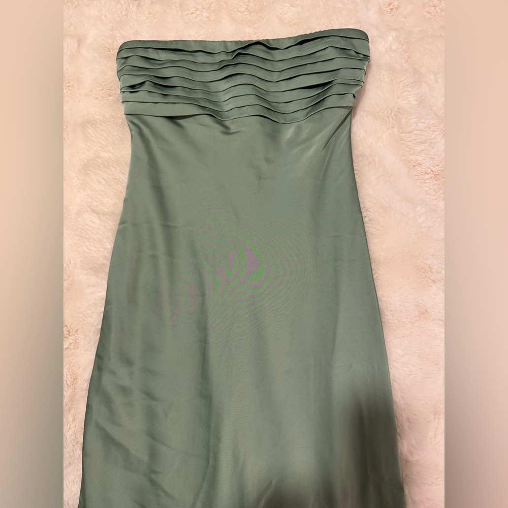 Strapless Green Dress